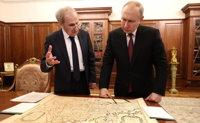 Встреча Председателя Конституционного суда Валерия Зорькина с Владимиром Путиным, 23 мая 2023 года / Фото: kremlin.ru